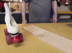 rollerskate and oak plank-01