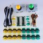 Arcade Control Kit 2 Player LED Green Yellow Sanwa 0001