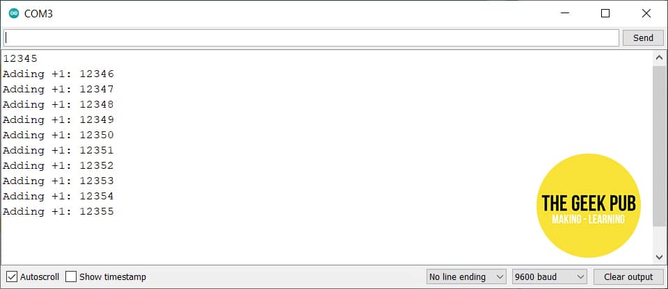 Arduino Serial Console Output