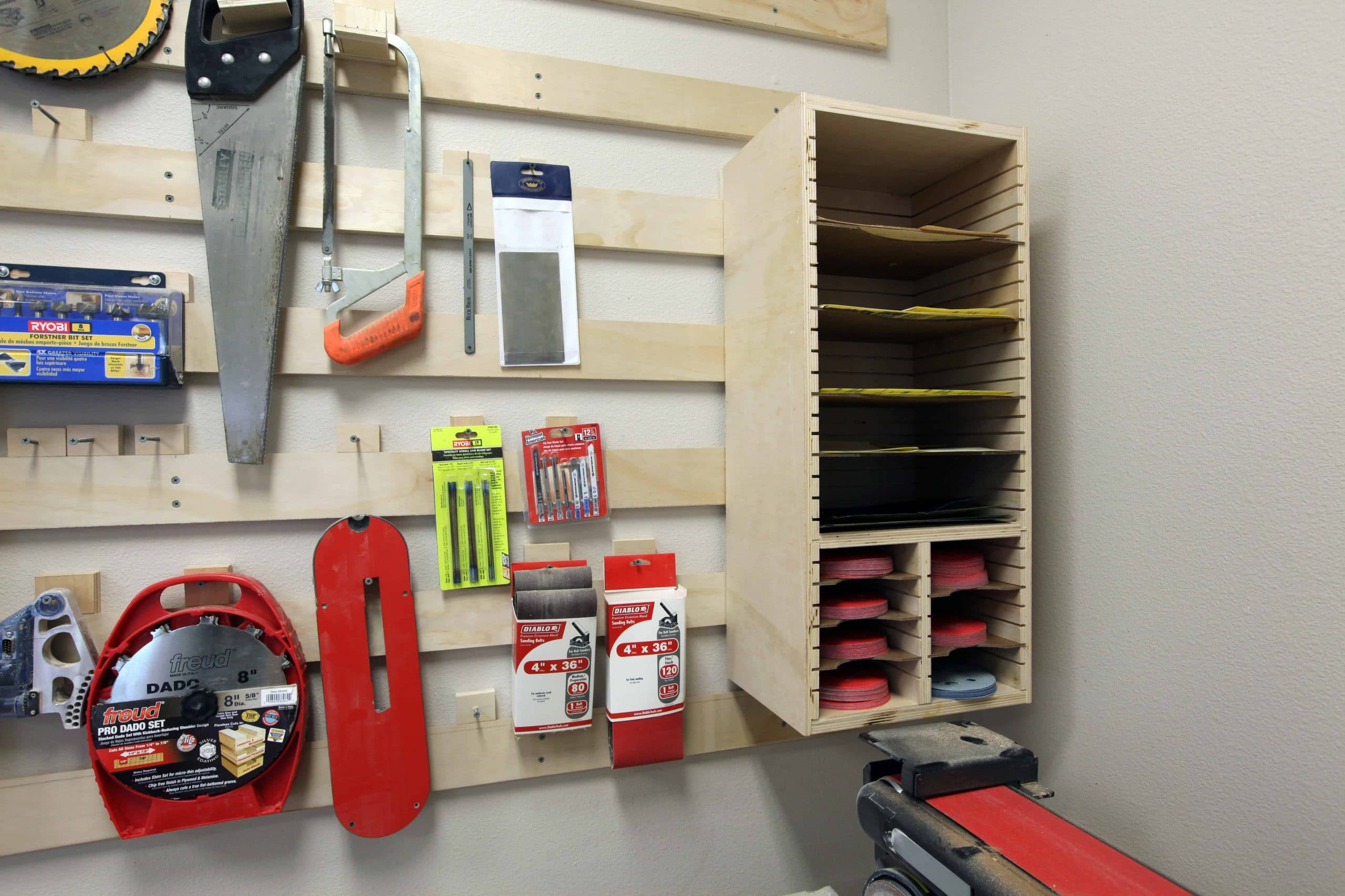 Sandpaper Organizer And Sander Storage 