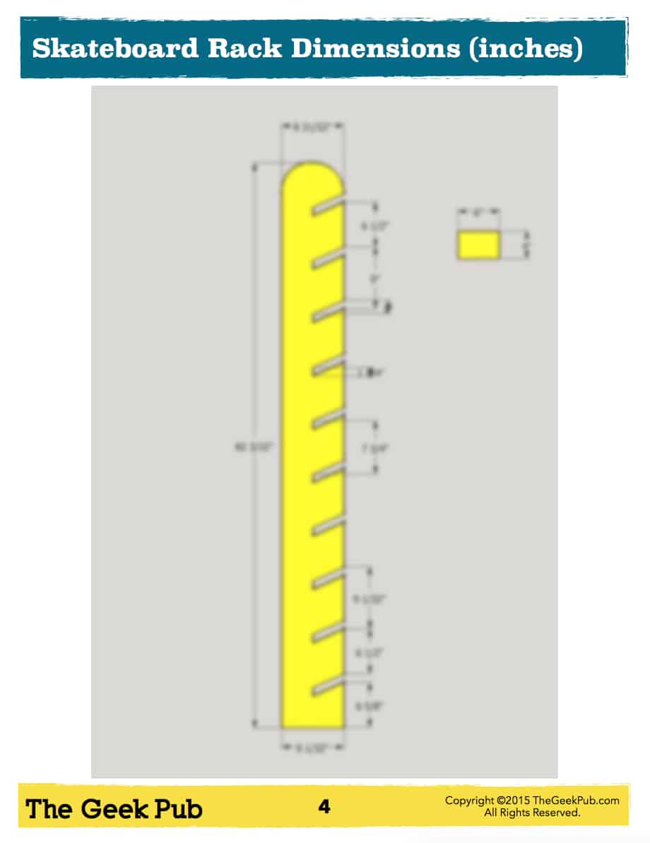 Skateboard Rack Plans - The Geek Pub