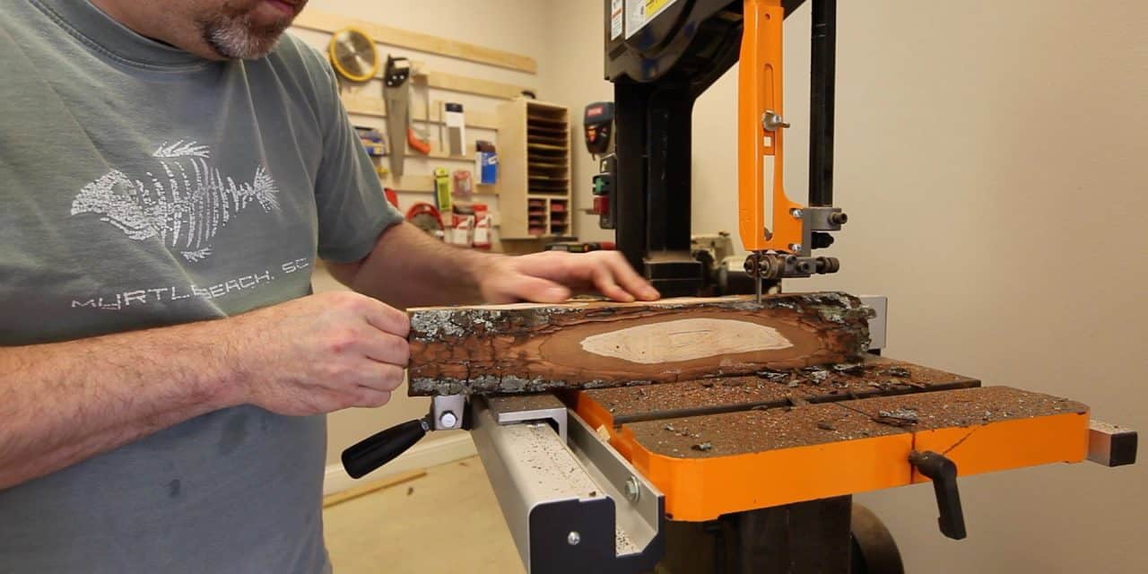 Cutting a Log on a Band Saw