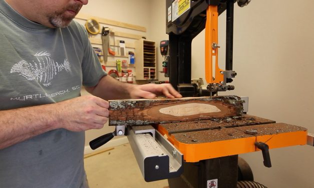 Cutting a Log on a Band Saw