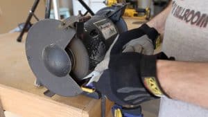 Make a Throwing Star from a Saw Blade 0013