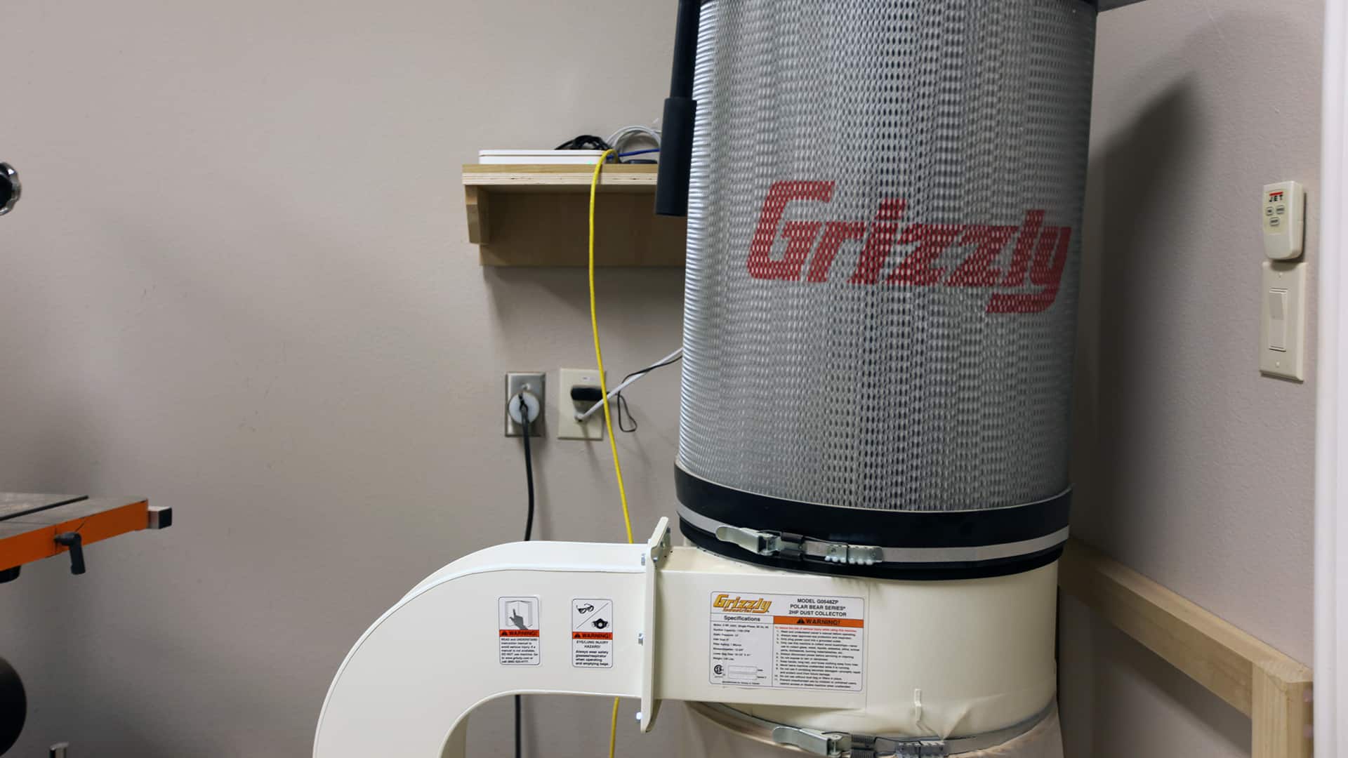 Shop Tour Grizzly G0548ZP 2HP Dust Collector The Geek Pub