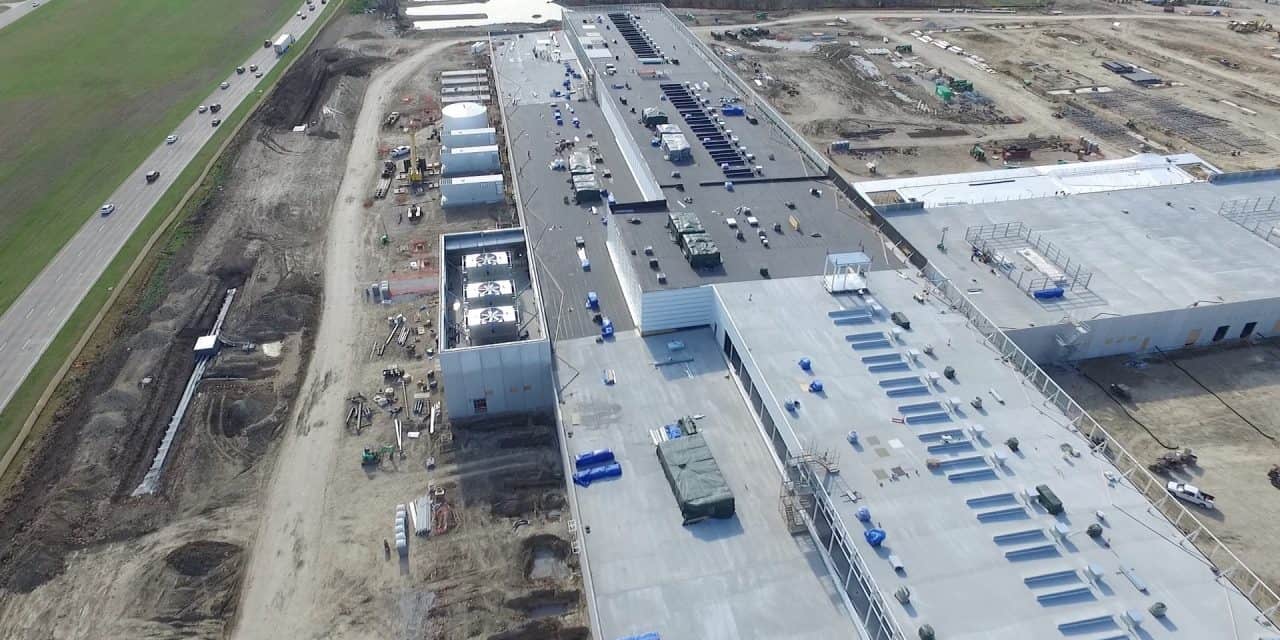 Facebook Fort Worth Data Center Drone Flyover