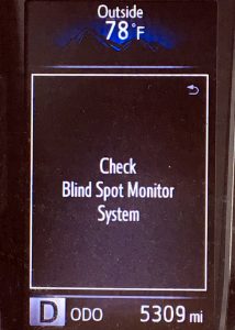 Check Blind Spot Monitor System - 0001
