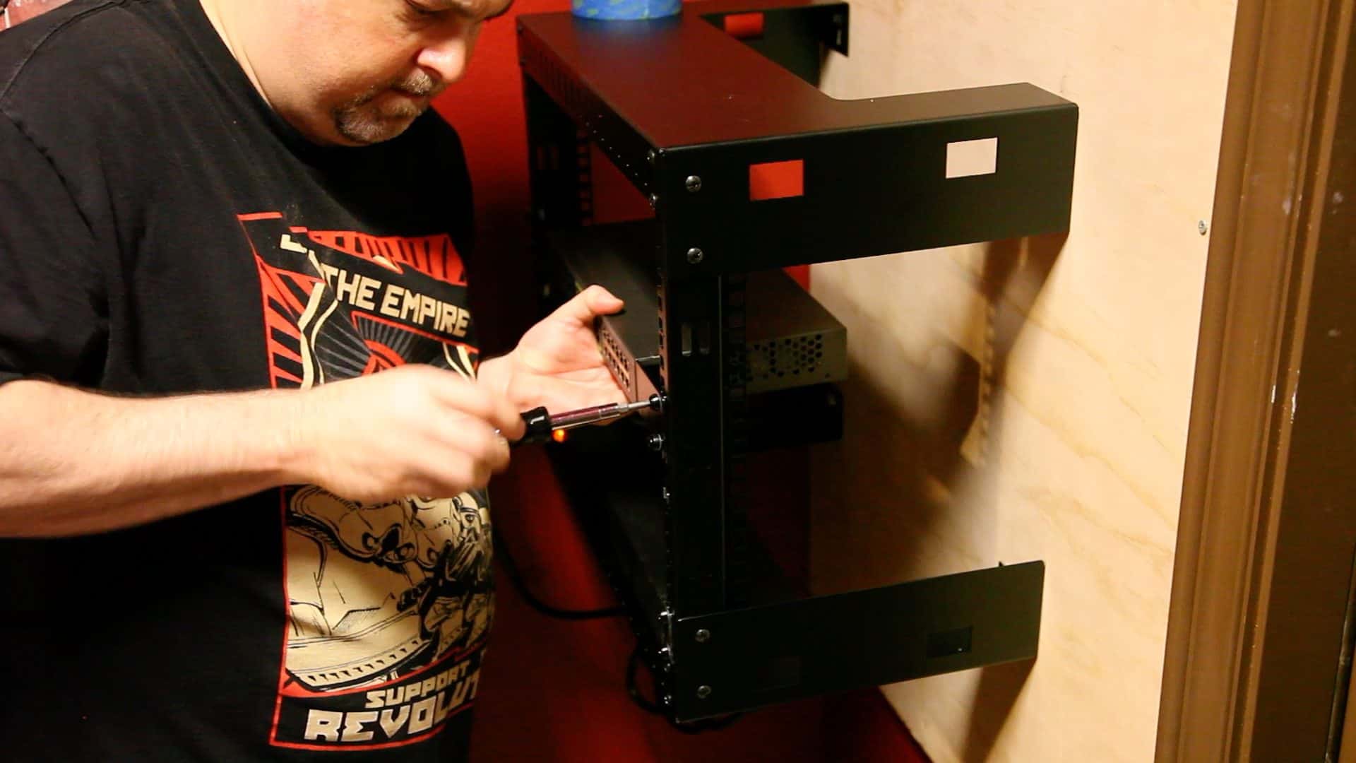 installing a home network rack
