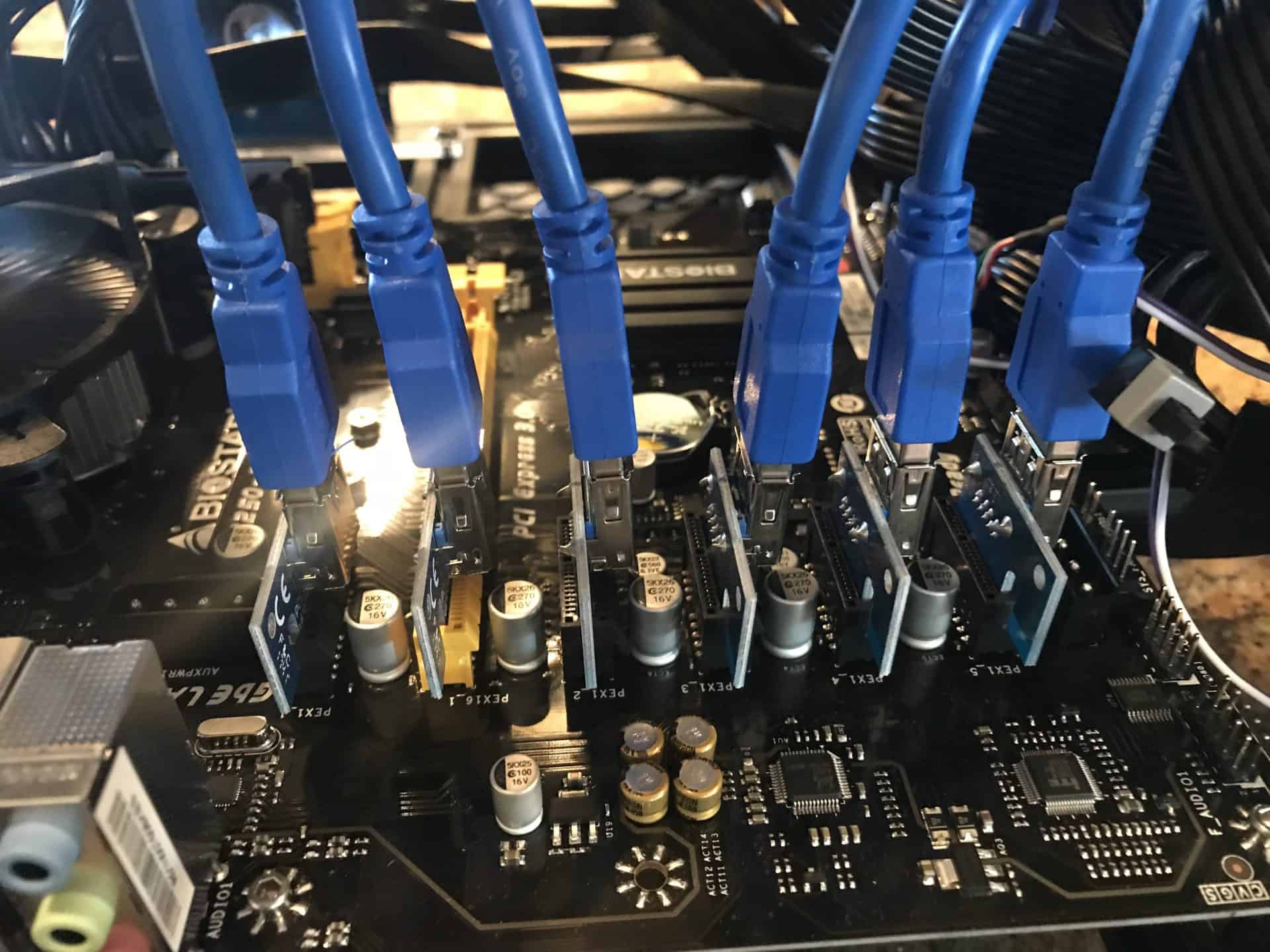 Overclocking a Mining GPU with USB Risers