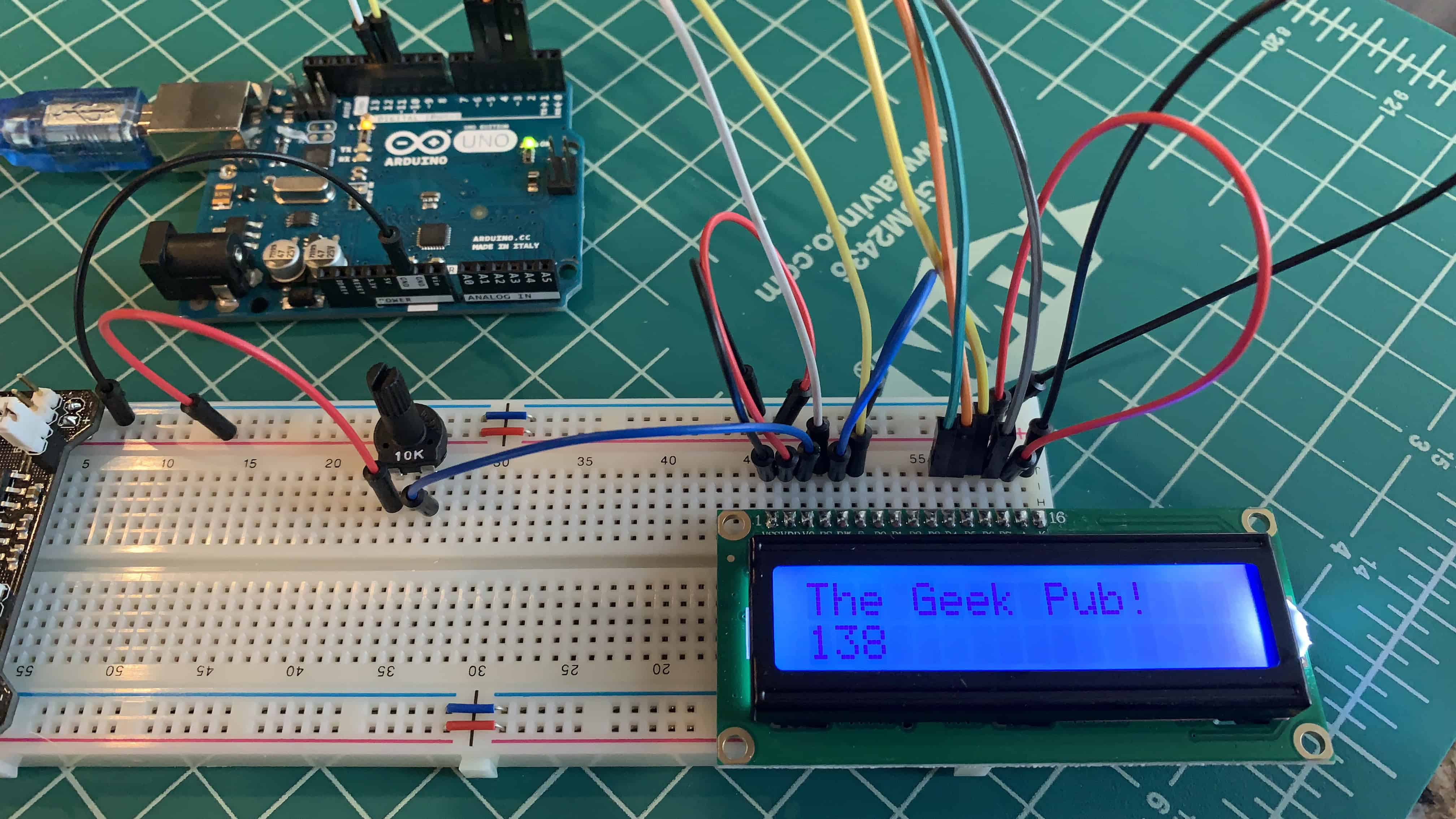 Arduino LCD Display Wiring - The Geek Pub