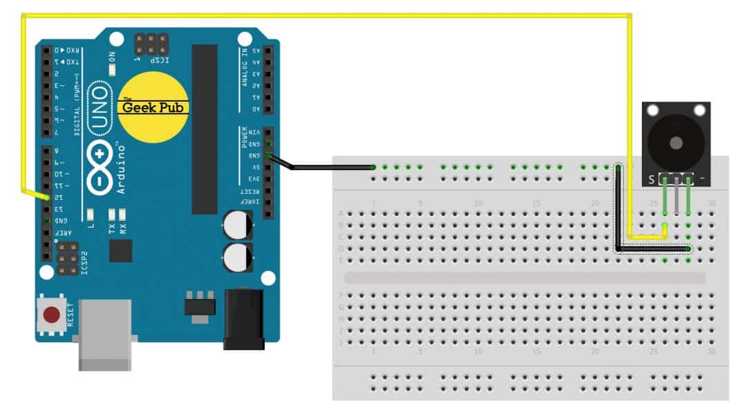 Sensor Wiki: KY-006 Passive Piezo-Buzzer Module - The Geek Pub
