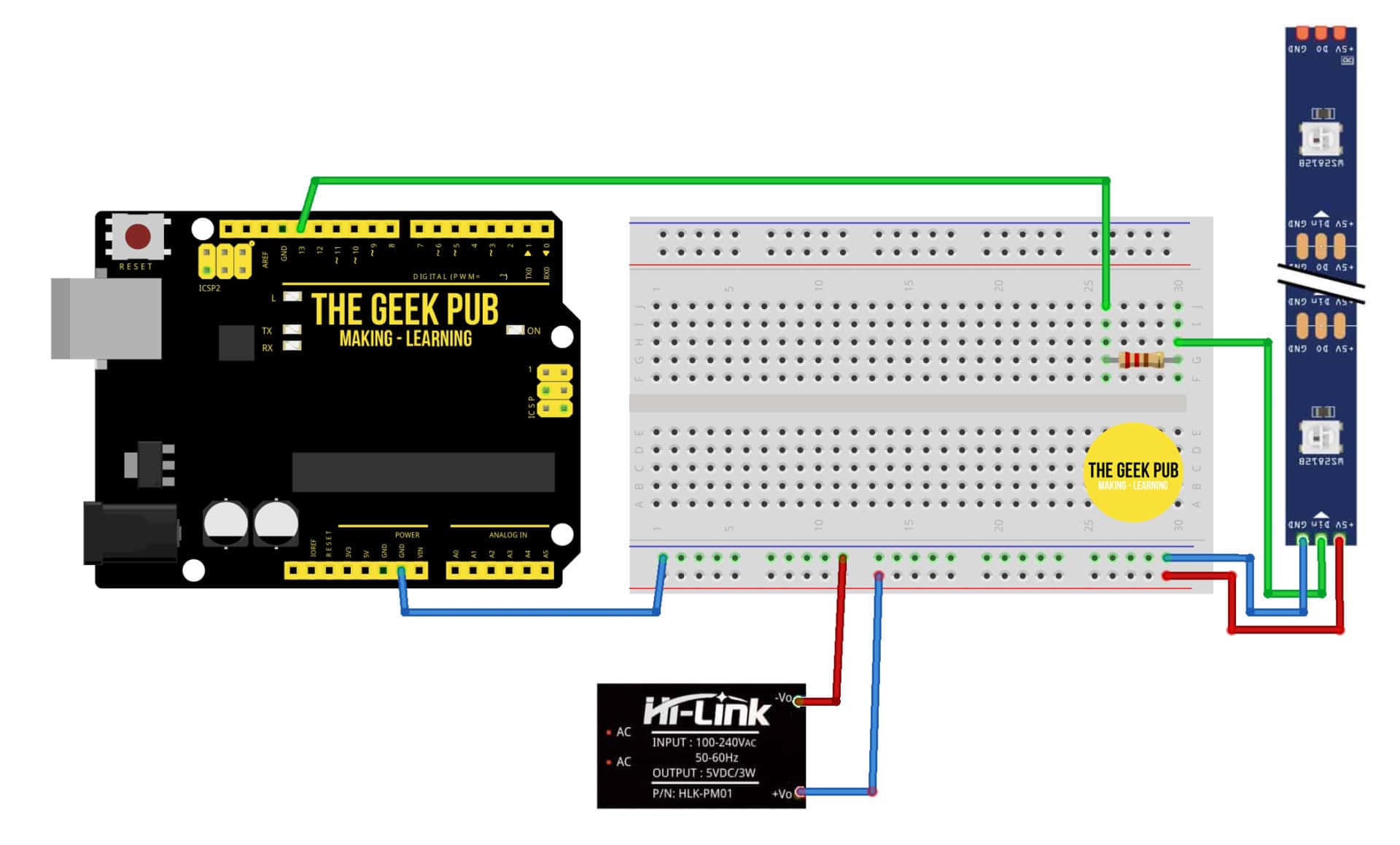 Cylon Eye Wiring diagram Knight Rider Arduino