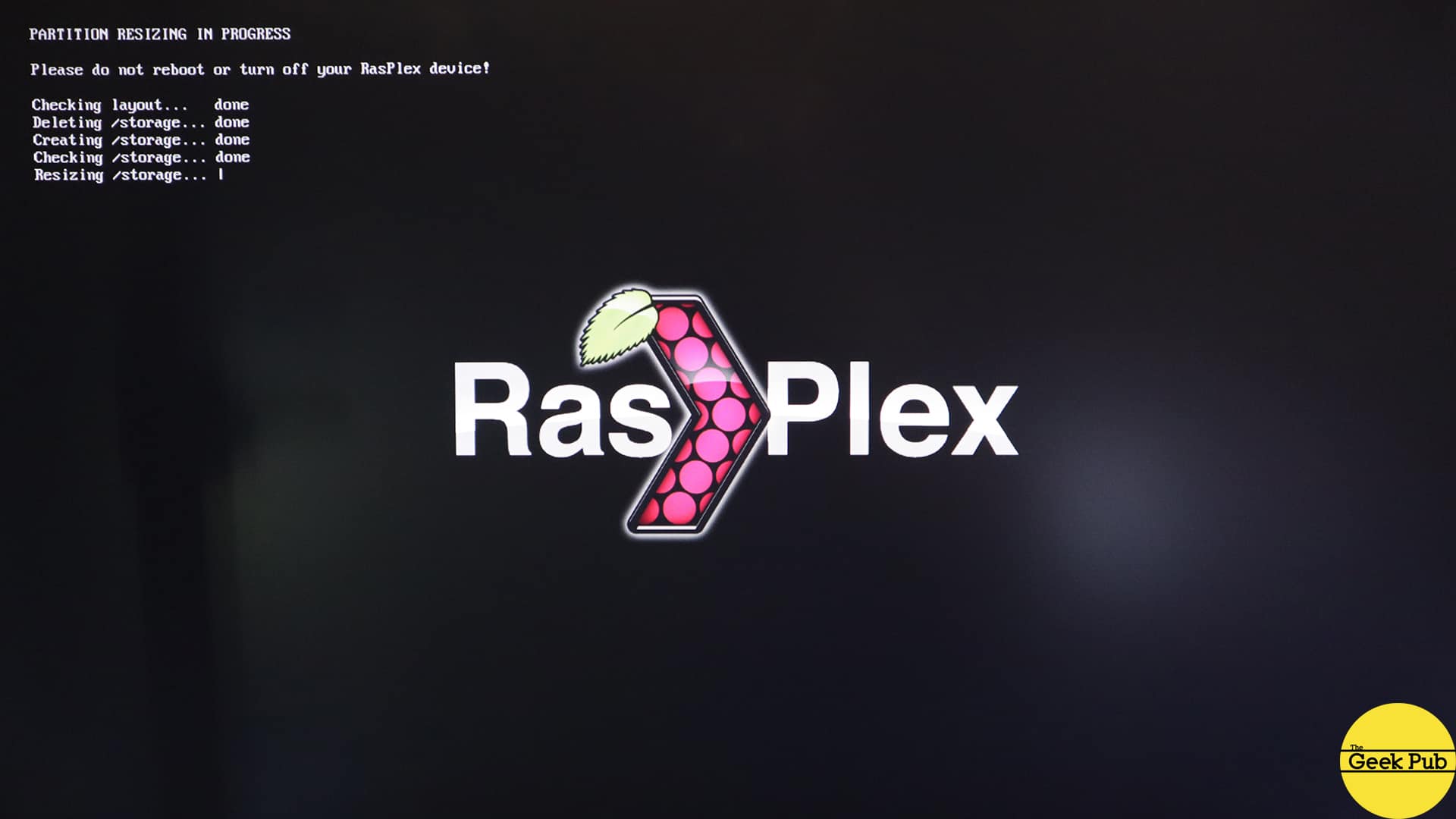 rasplex welcome screen