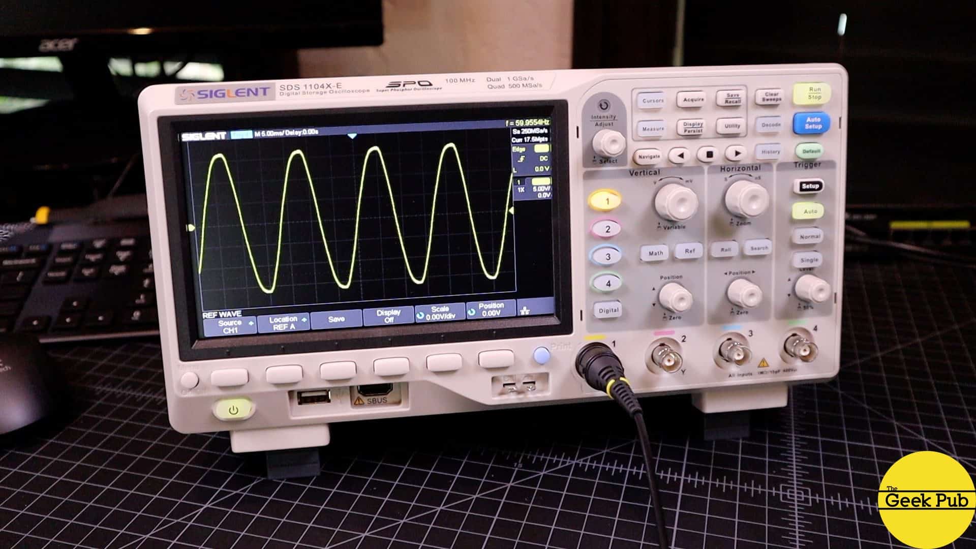 oscilloscope sine wave