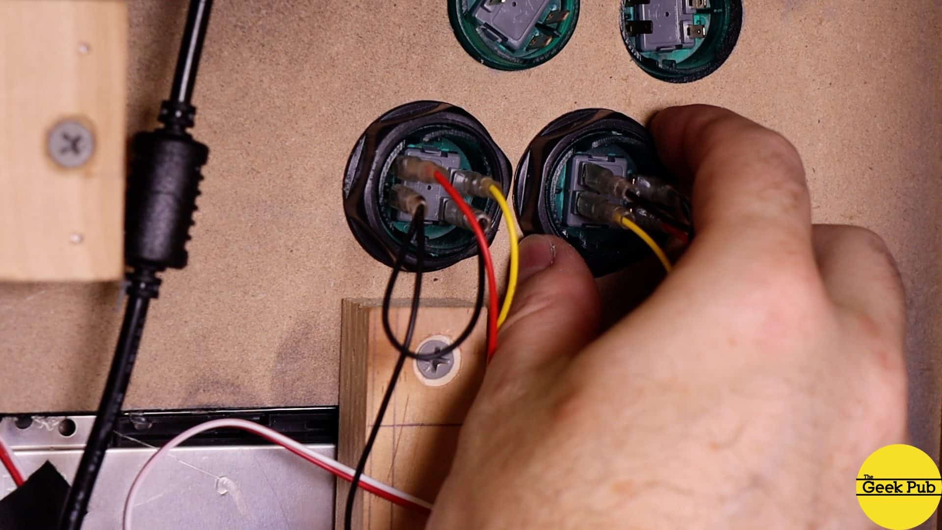 installing arcade buttons