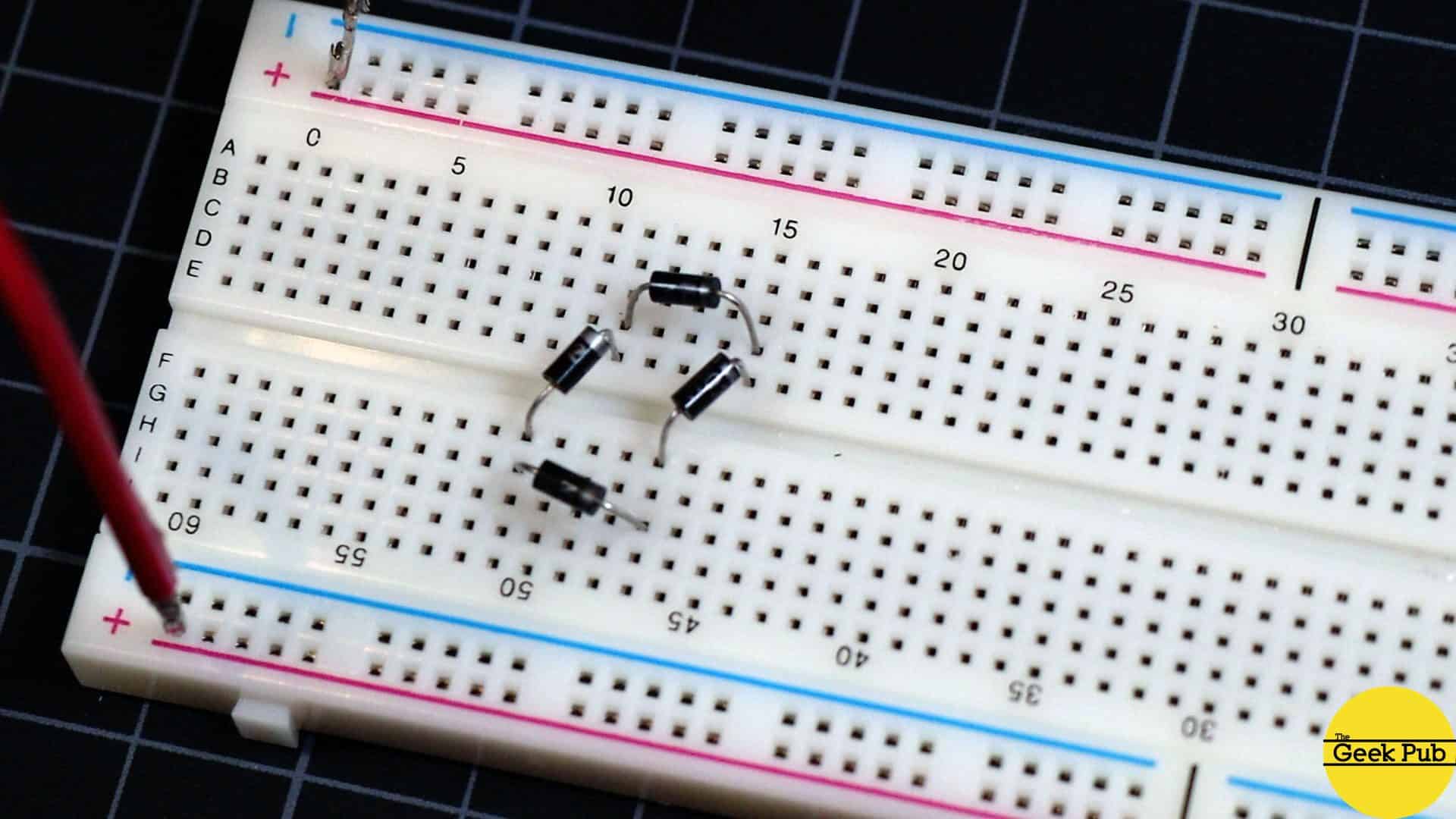 breadboard bridge rectifier