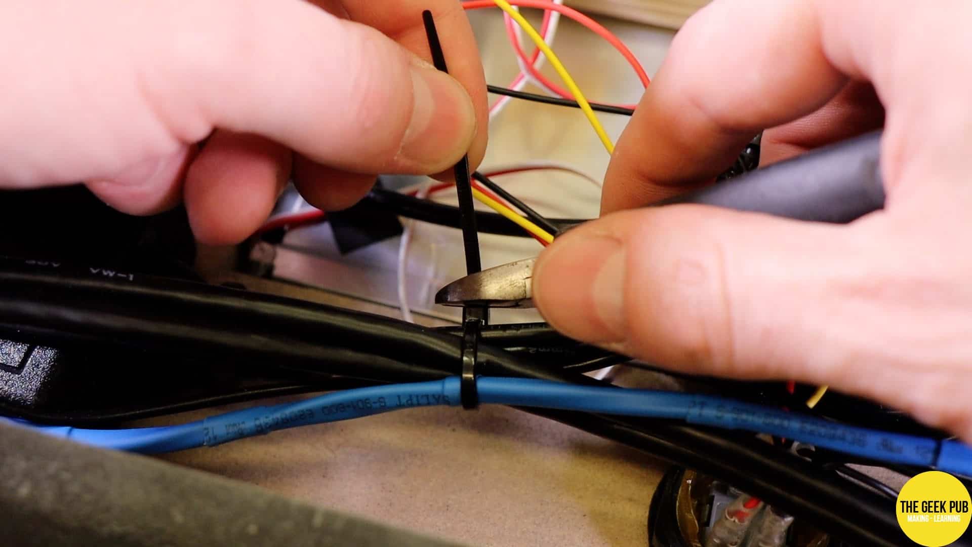 ziptie the wiring harness