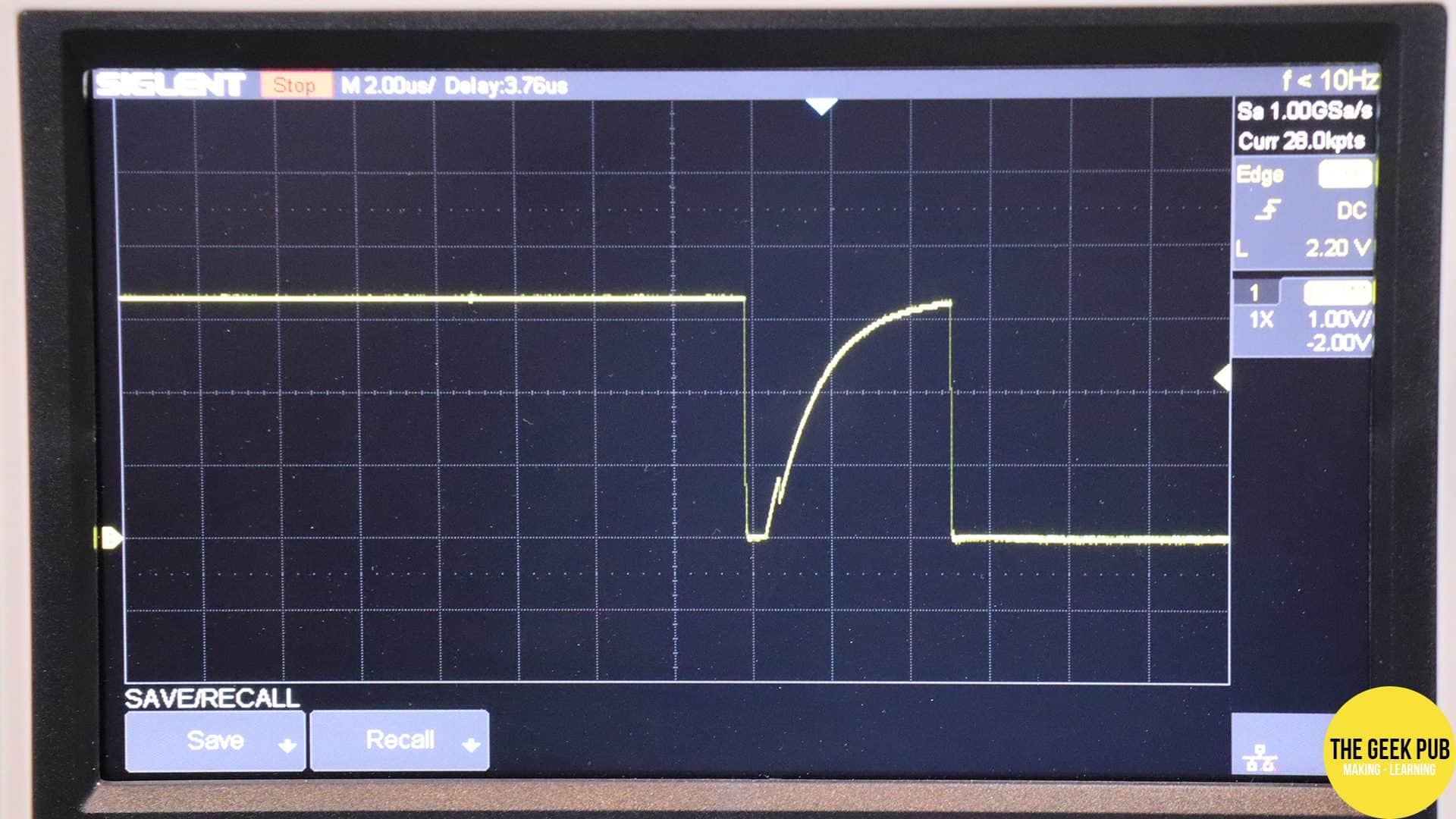 switch bounce oscilloscope