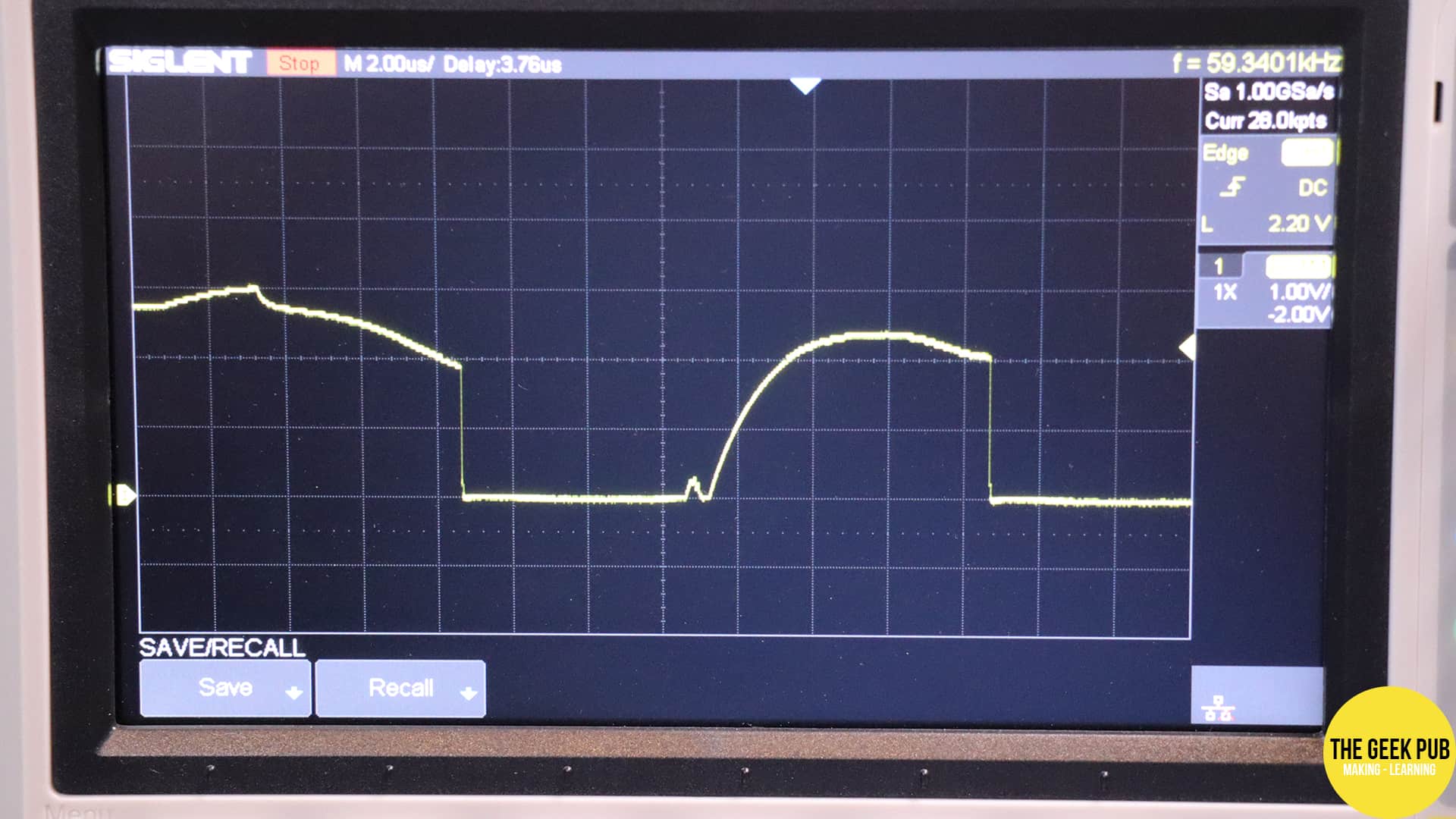 switch bounce on oscilloscope