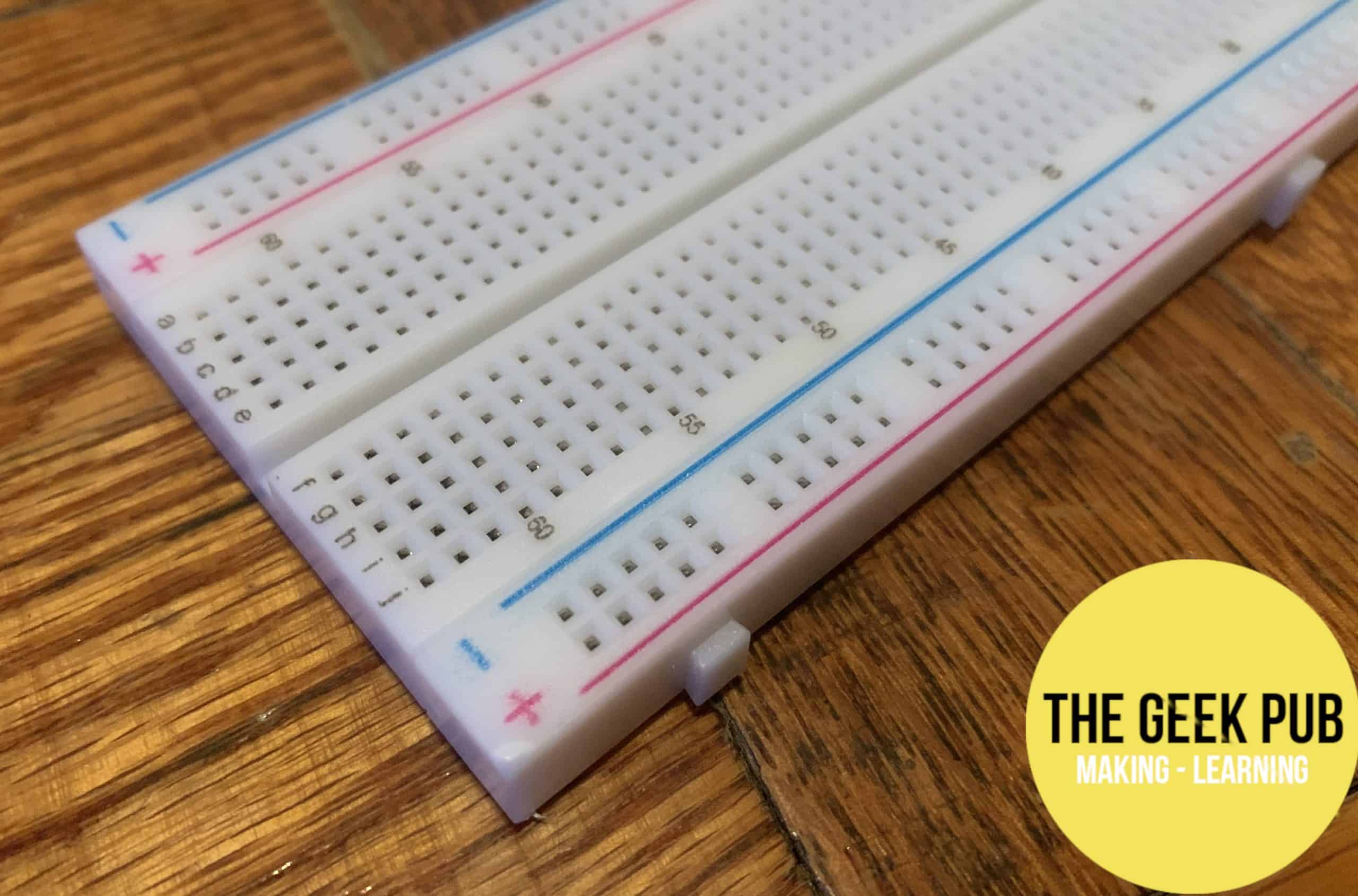 This is the breadboard we used for this GPIO tutorial