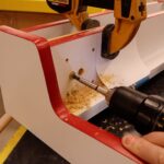 Drilling the speaker holes