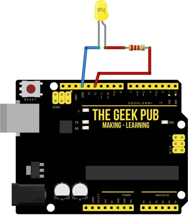 Arduino: Blinking an LED - The Geek Pub