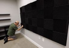 Installing Acoustic Foam Tiles in the Studio