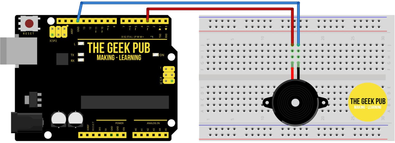 Arduino Piezo Buzzer Tutorial - The Geek Pub