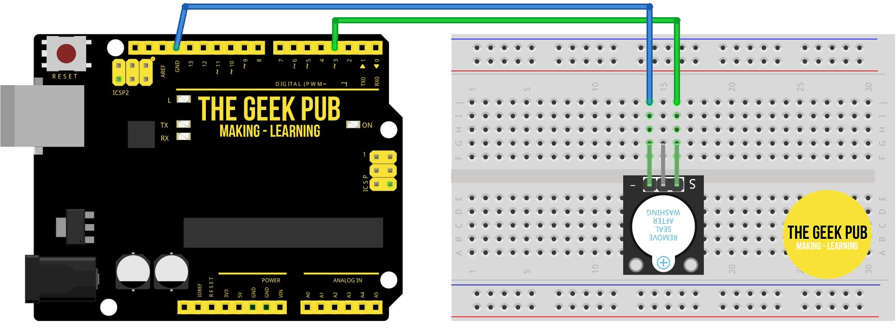 Touch Sensor with Piezo Buzzer - Arduino Tutorial