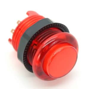 Red LED Lit Arcade Button by The Geek Pub