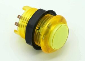 Yellow LED Lit Arcade Button by The Geek Pub
