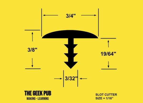 3/4" T-Molding Dimensions