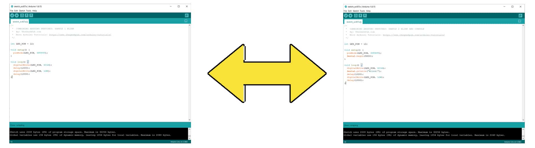 Combining two Arduino sketches