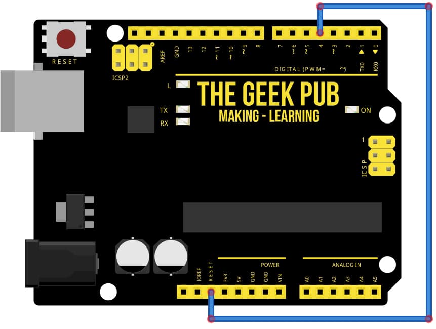 Arduino software reset using hardware pin wiring instructions