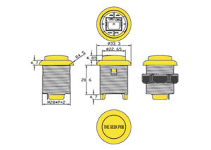 Arcade Button Dimensions