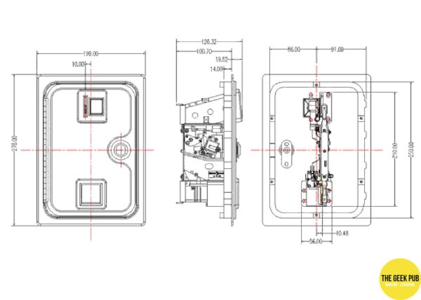 Arcade Coin Door Dimensions (MM)