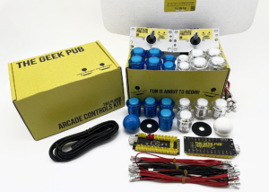 Blue-White 2 Player Arcade Controls Kit by The Geek Pub