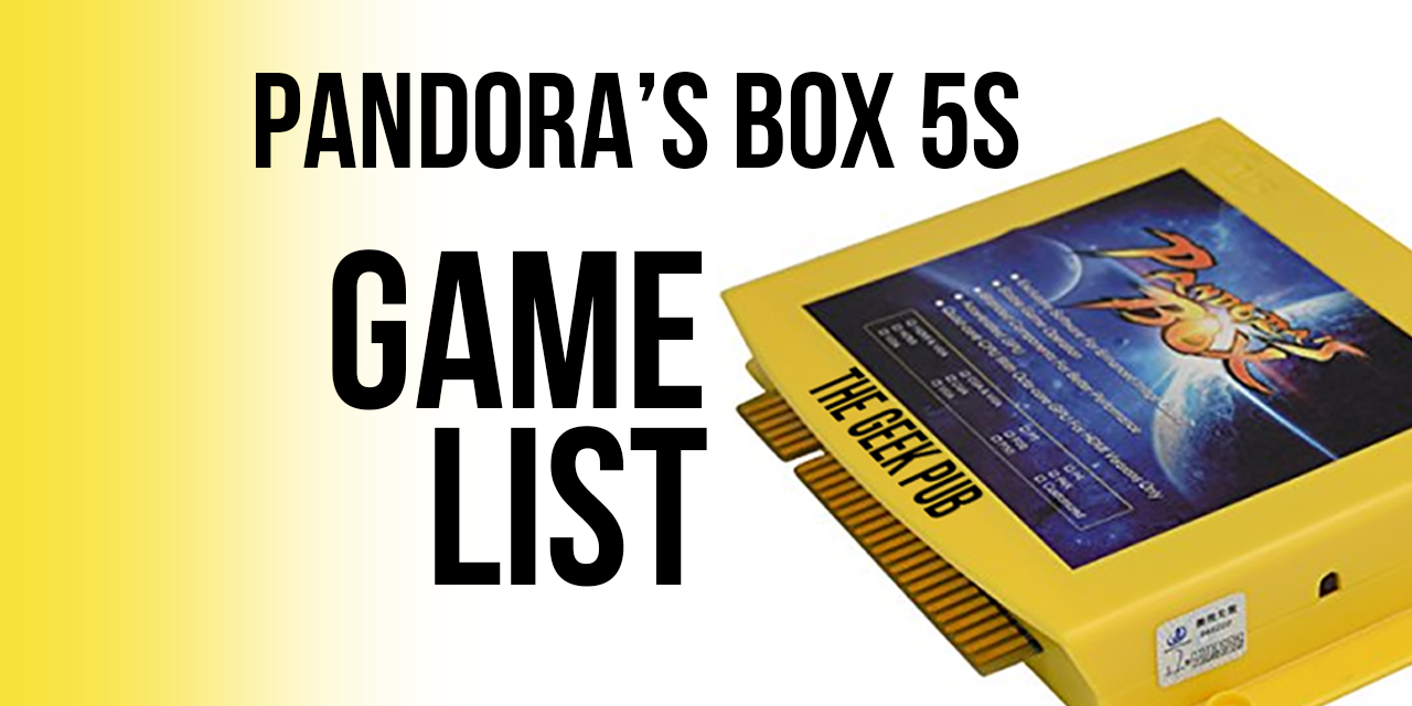 Pandora's Box 5S Game List