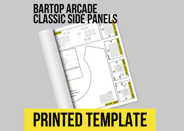 Bartop Arcade Cabinet Printed Templates for Classic Side Panels