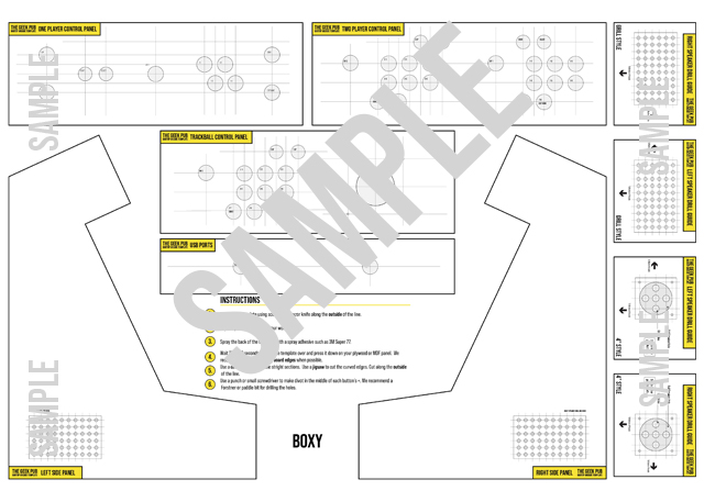 Bartop Arcade Printed Templates Boxy