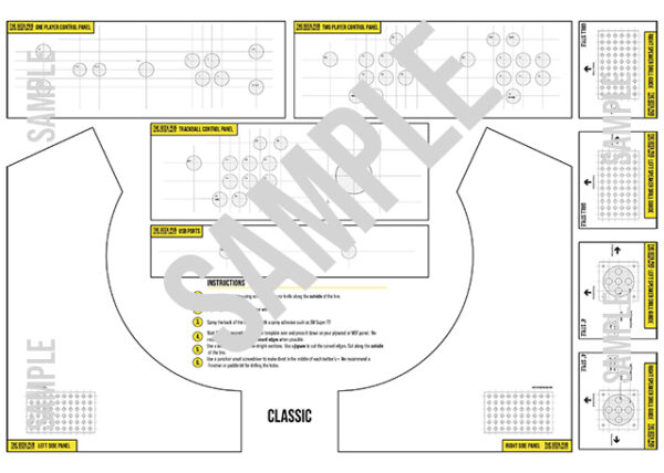 Bartop Arcade Printed Template Classic Side Panels Angle 1