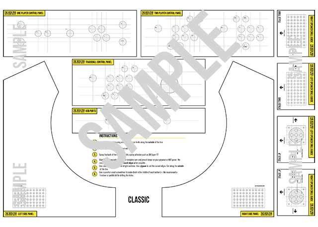 Bartop Arcade Printed Templates Classic