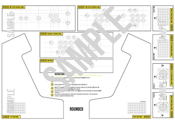 Bartop Arcade Printed Template Rounded Side Panels Angle 1