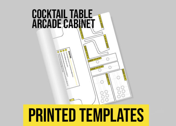 Cocktail Table Arcade Cabinet Printed Templates