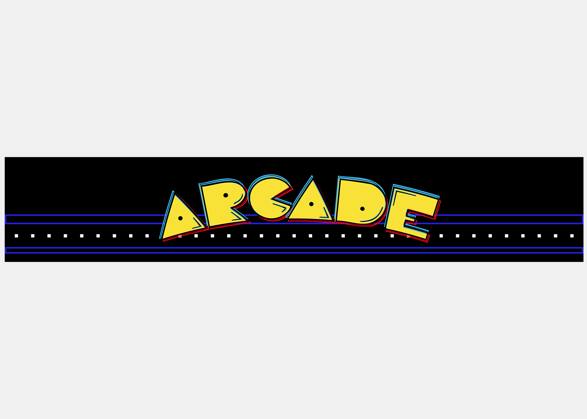 Pac-Style Bartop Arcade Marquee