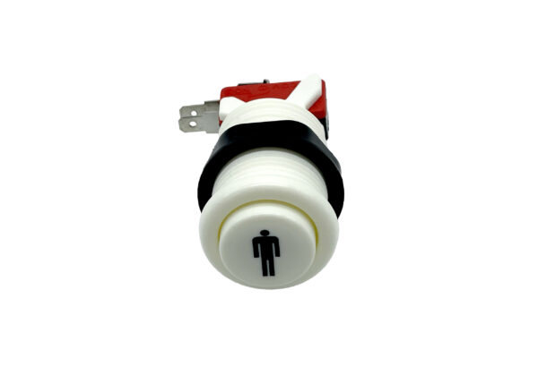 1UP White American Arcade Button 30mm