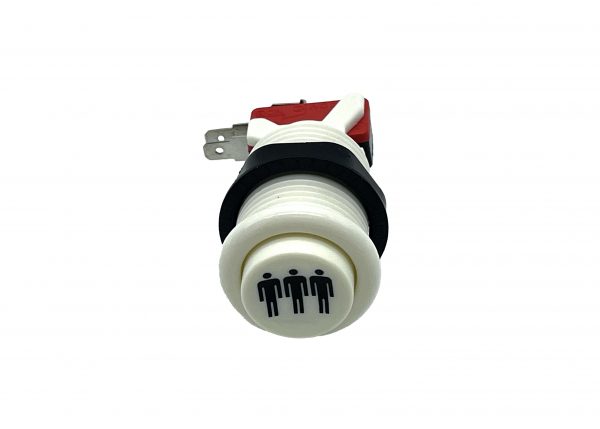 3UP White American Arcade Button 30mm