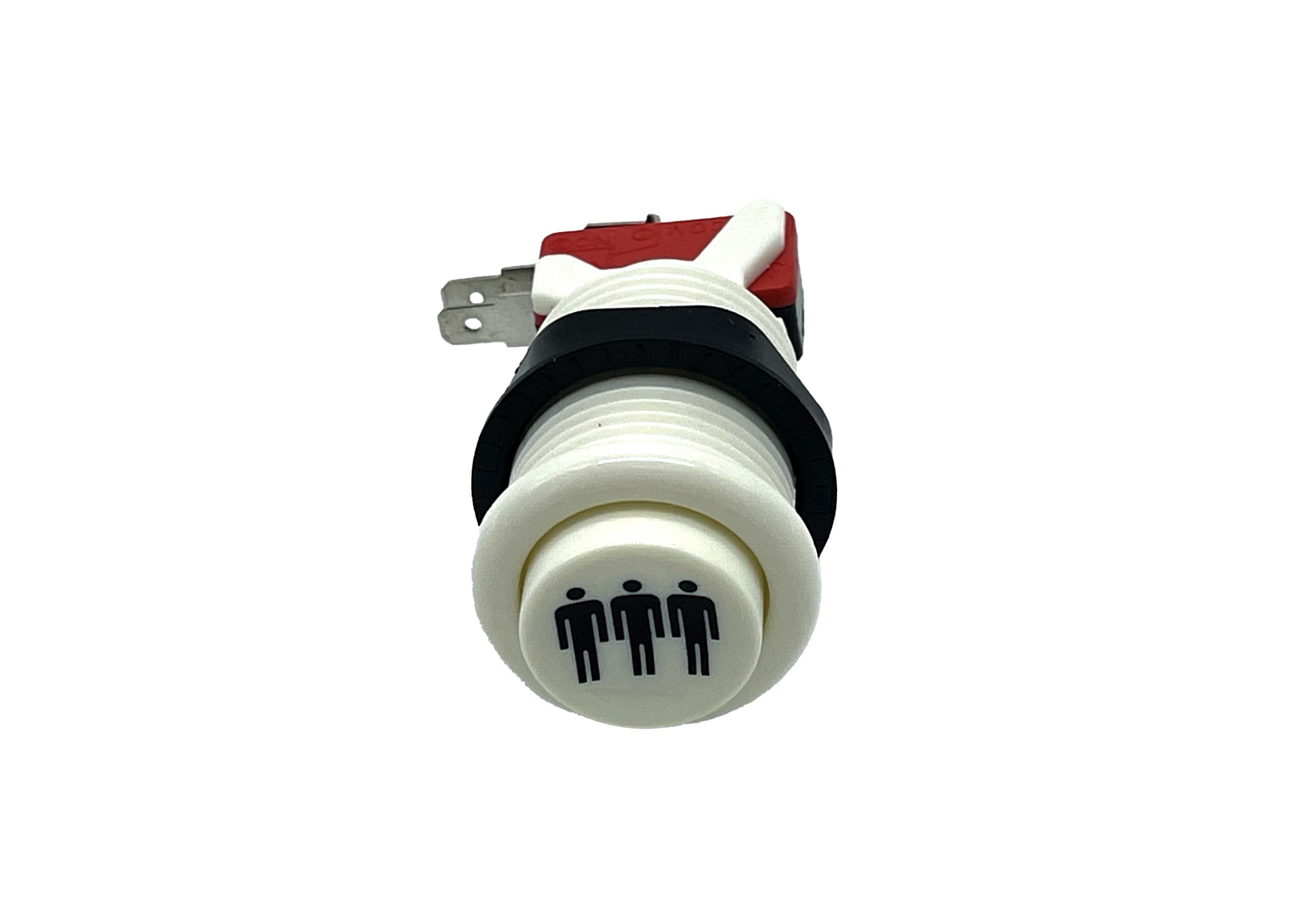 3UP White American Arcade Button 30mm - The Geek Pub