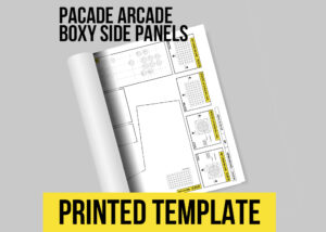 Pacade Bartop Arcade Printed Template with Boxy Side Panels