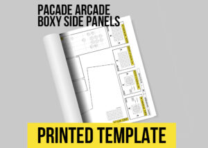 Pacade Bartop Arcade Printed Template with Boxy Side Panels